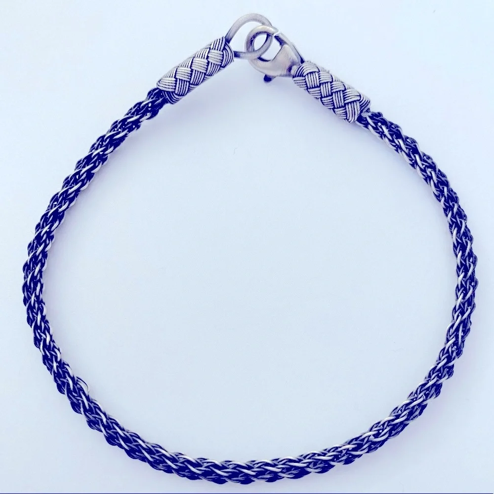Unisex 925 silver 3mm wire bracelet